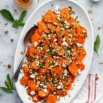 Roasted Carrots with Hot Honey, Pistachios, and Feta Recipe