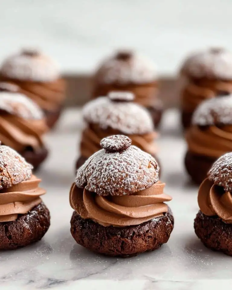 Chocolate Cream Puffs with Chocolate Whipped Cream Filling Recipe