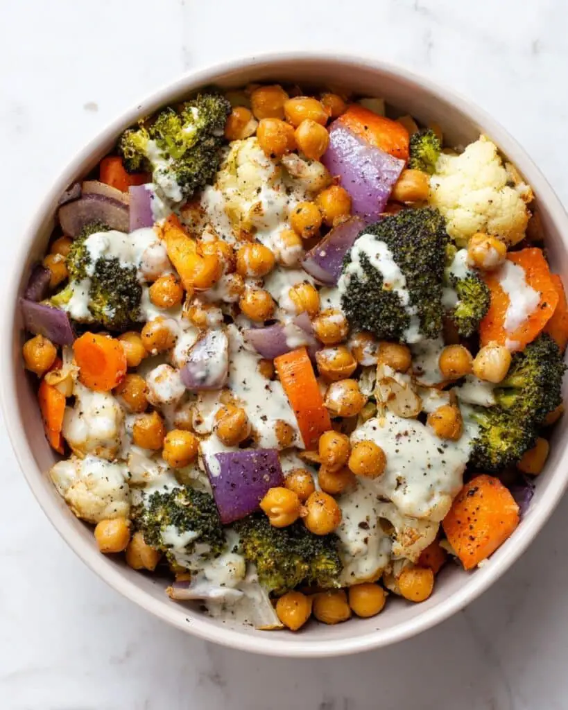 Roasted Veggie Bowls with Lemon Tahini Sauce Recipe