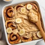 Banana Cinnamon Rolls with Peanut Butter Frosting Recipe