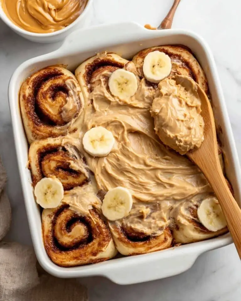 Banana Cinnamon Rolls with Peanut Butter Frosting Recipe