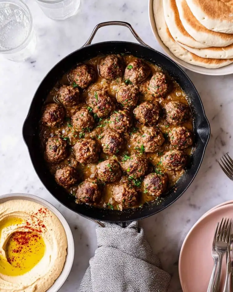Juicy Lamb Meatballs with Caramelized Onions Recipe