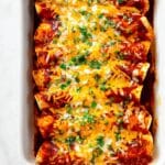 Cheesy Chicken Enchiladas with Green Chiles and Black Beans Recipe