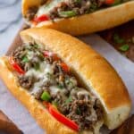 Philly Cheesesteak Sandwich with Peppers and Onions Recipe