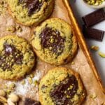 Salted Pistachio Chocolate Chunk Cookies Recipe