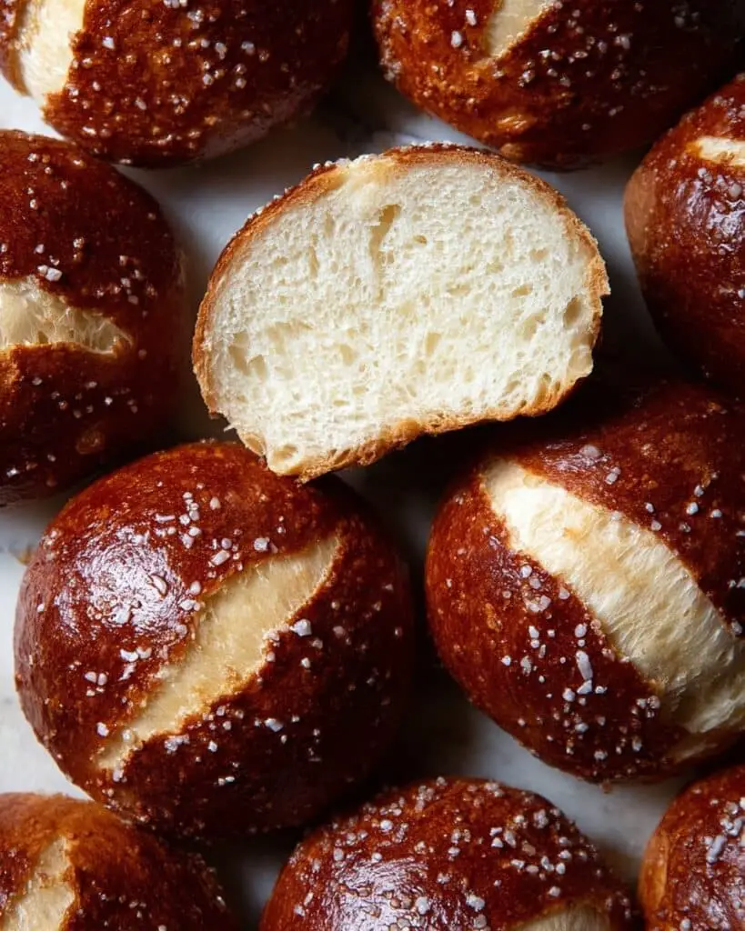 No-Knead Soft Pretzel Rolls Recipe