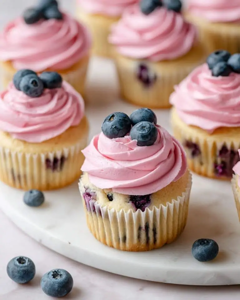 Blueberry Cupcakes with Blueberry Buttercream Recipe