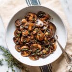 15-Minute Balsamic Glazed Mushrooms with Almond Butter Recipe