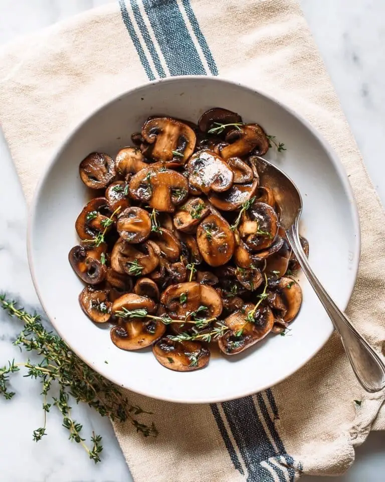 15-Minute Balsamic Glazed Mushrooms with Almond Butter Recipe