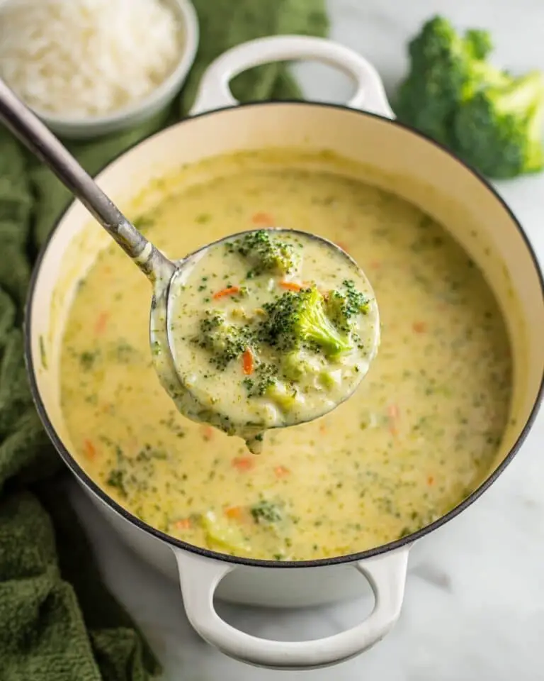 High Protein Broccoli Cheddar Soup Recipe