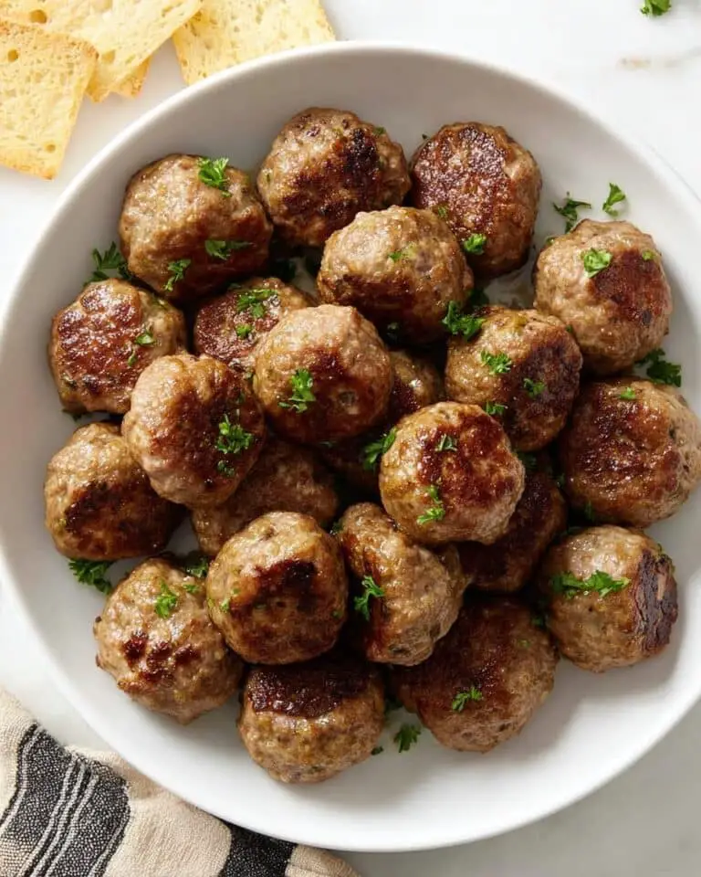Easy Baked Turkey Meatballs with Parmesan and Italian Seasoning Recipe