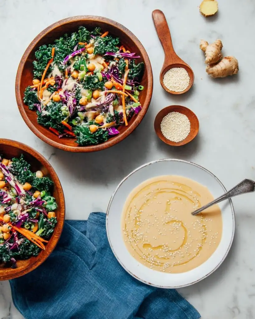Quick Ginger Garlic Miso Tahini Dressing Recipe
