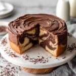 Marble Cake with Chocolate Buttercream Frosting Recipe