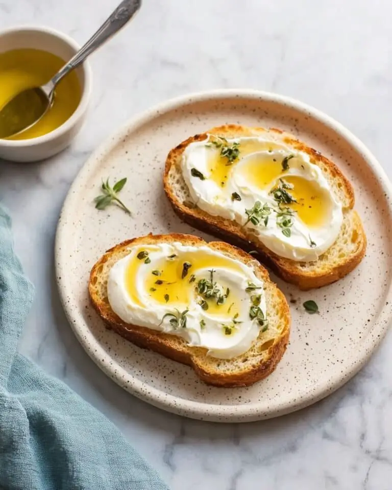 Easy Whipped Ricotta Toast with Lemon-Thyme Honey Recipe