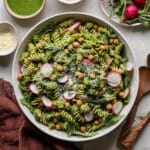 Spring Pasta Salad with Asparagus, Chickpeas & Basil Vinaigrette Recipe