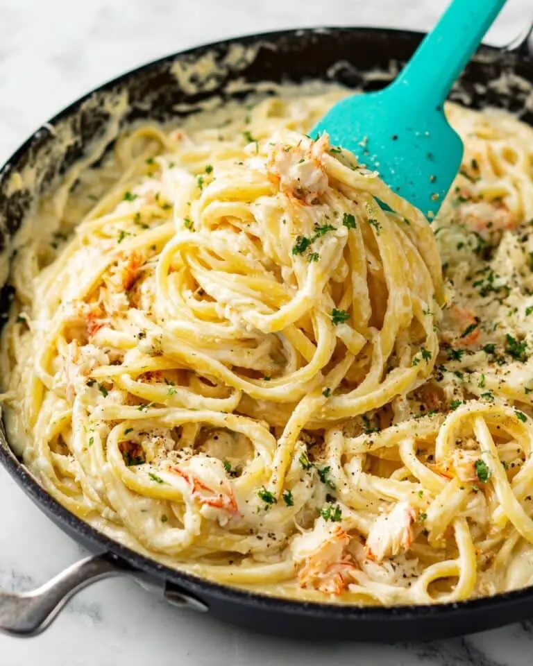 Crab Pasta with Lemon, Garlic, and Parmesan Recipe