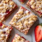 Healthy Strawberry Oatmeal Bars Recipe