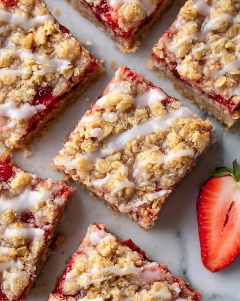 Healthy Strawberry Oatmeal Bars Recipe