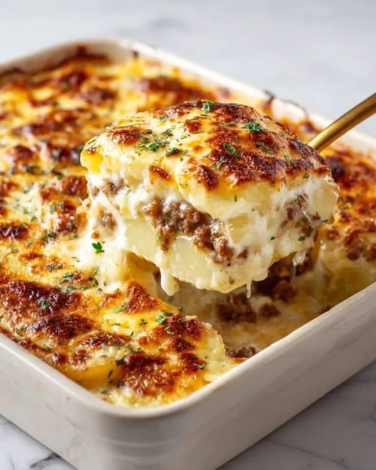 Cheesy Ground Beef and Potato Casserole Recipe