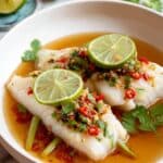 Thai Steamed Fish with Lemongrass and Tangy Lime Sauce Recipe