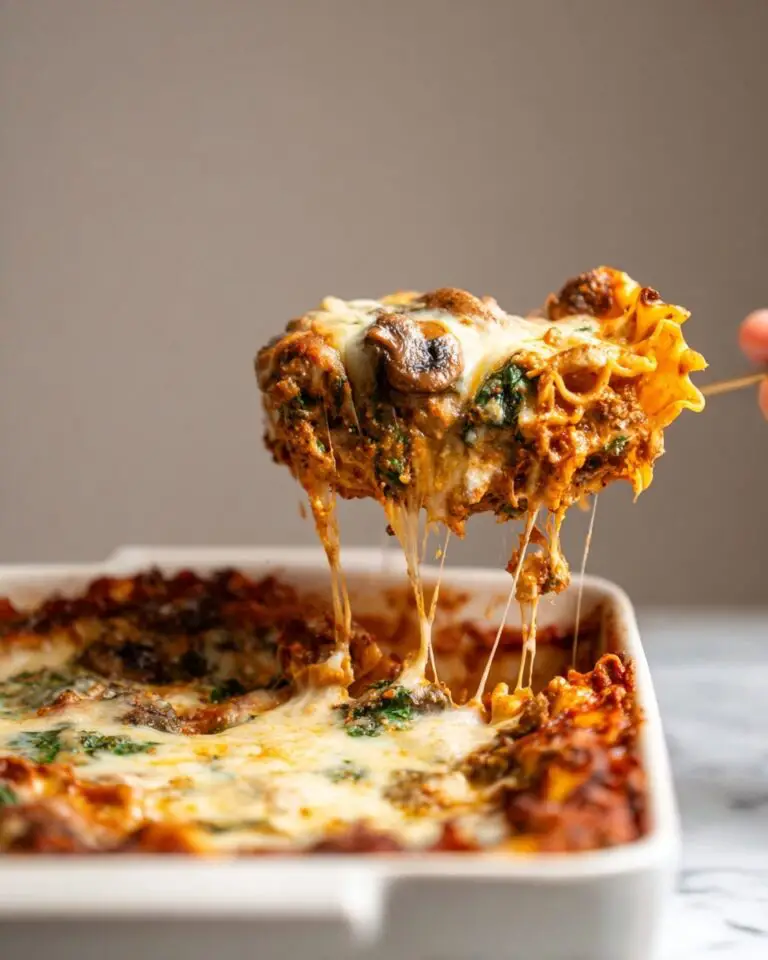 Spinach & Mushroom Vegetarian Lasagna Recipe
