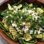 Sautéed Spring Vegetable Salad with Feta, Pistachios, and Lemon-Dijon Dressing Recipe