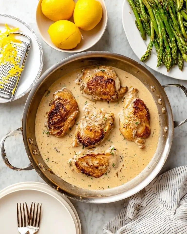 Creamy Lemon Chicken with Asparagus Recipe
