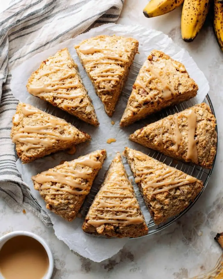 Banana Scones with Cinnamon Maple Icing Recipe