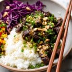 Beef Satay with Coconut Peanut Sauce Recipe