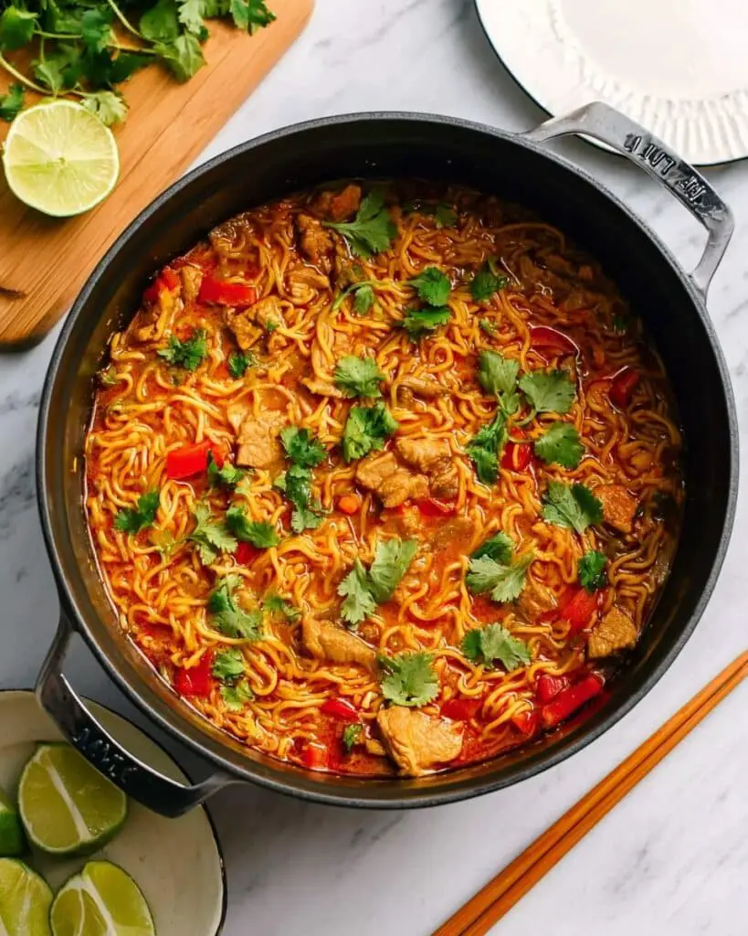 Thai Red Curry Chicken Noodle Soup Recipe