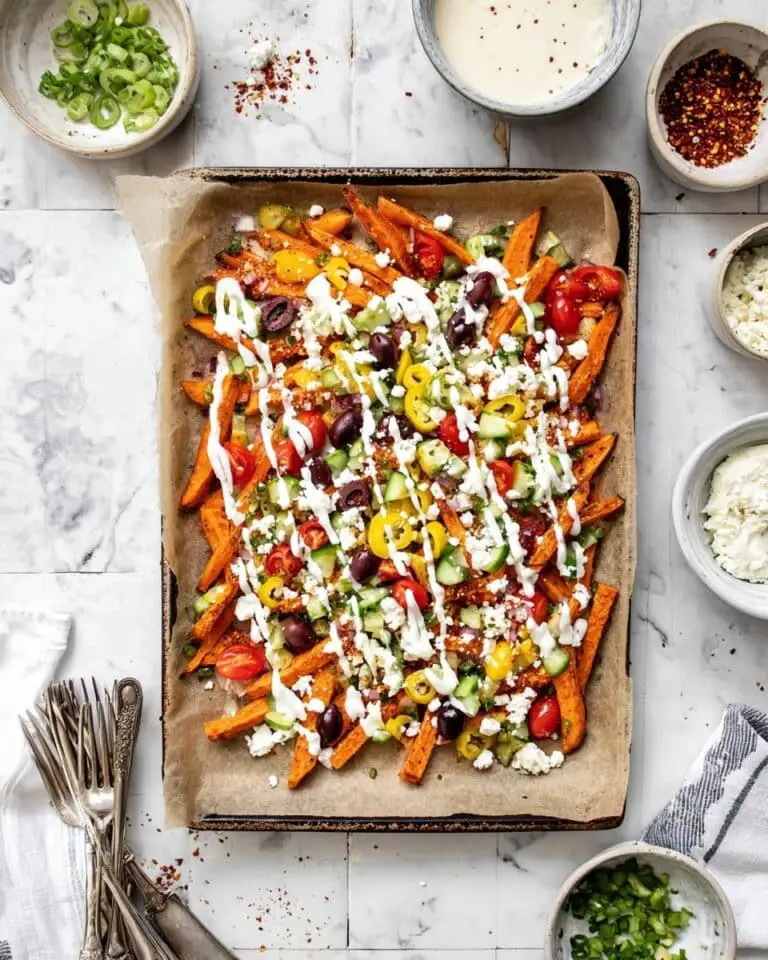 The BEST Loaded Sweet Potato Fries Recipe