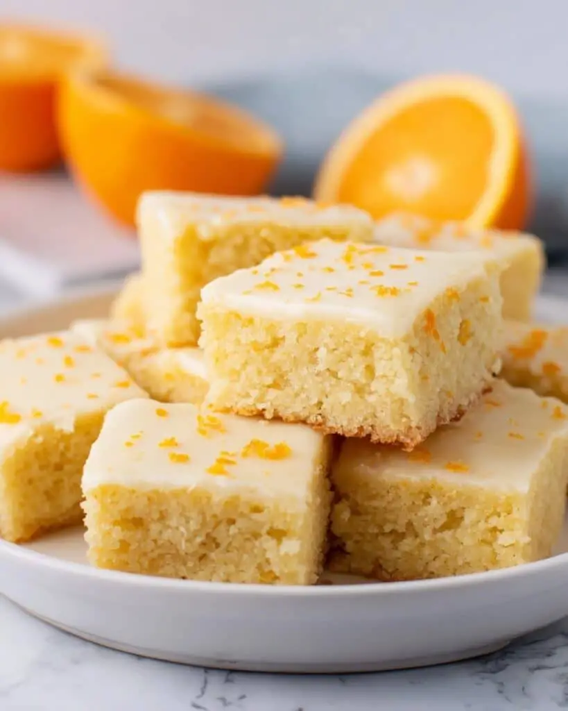 Orange Brownies with Orange Glaze Recipe