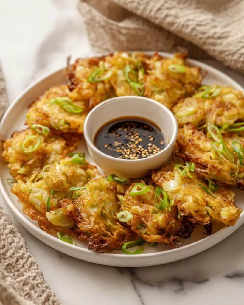 Tofu Vegetable Pancakes with Spicy Sweet Dipping Sauce Recipe