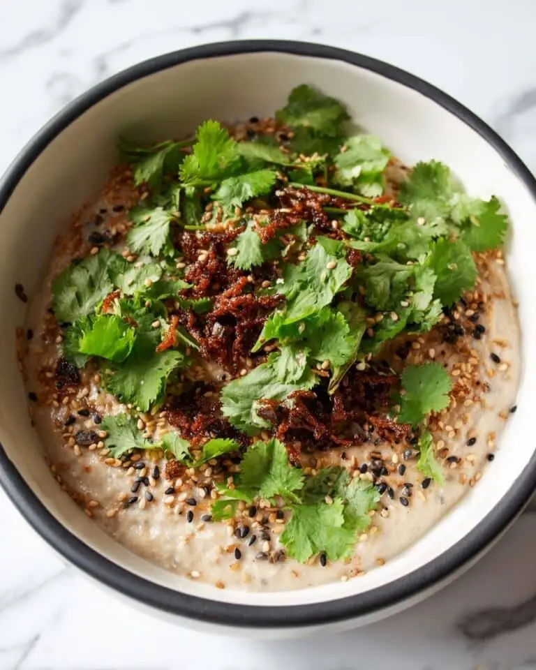 Savory Miso Oatmeal with Mushrooms and Spinach Recipe