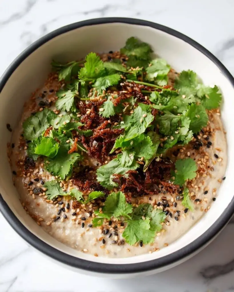 Savory Miso Oatmeal with Mushrooms and Spinach Recipe