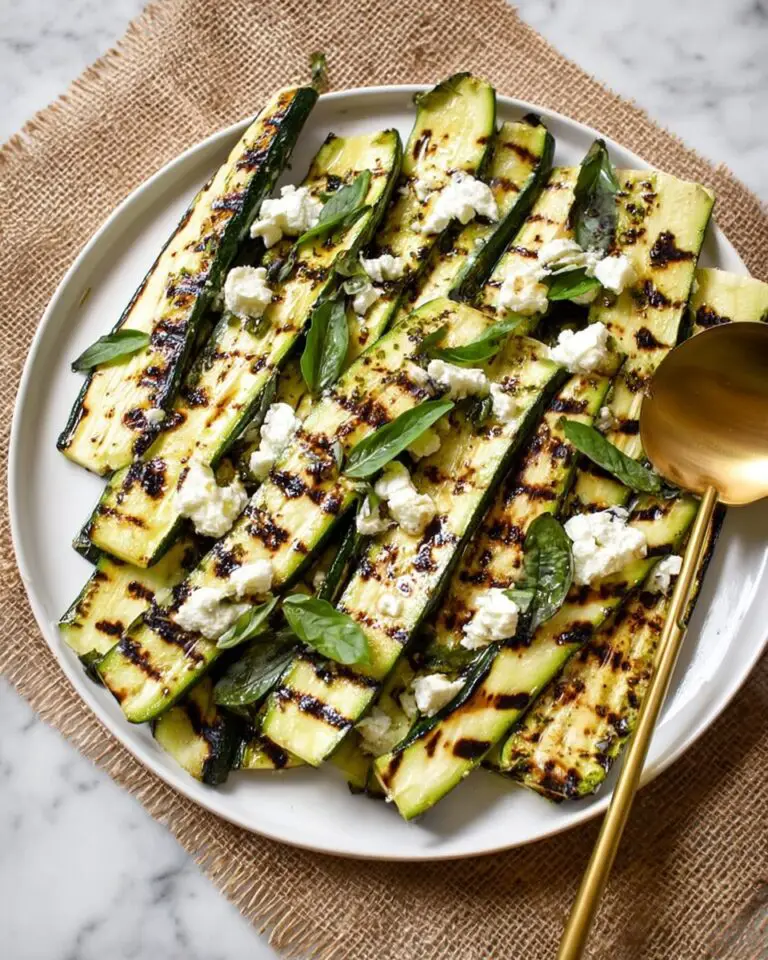 Grilled Zucchini with Goat Cheese, Basil & Honey Recipe