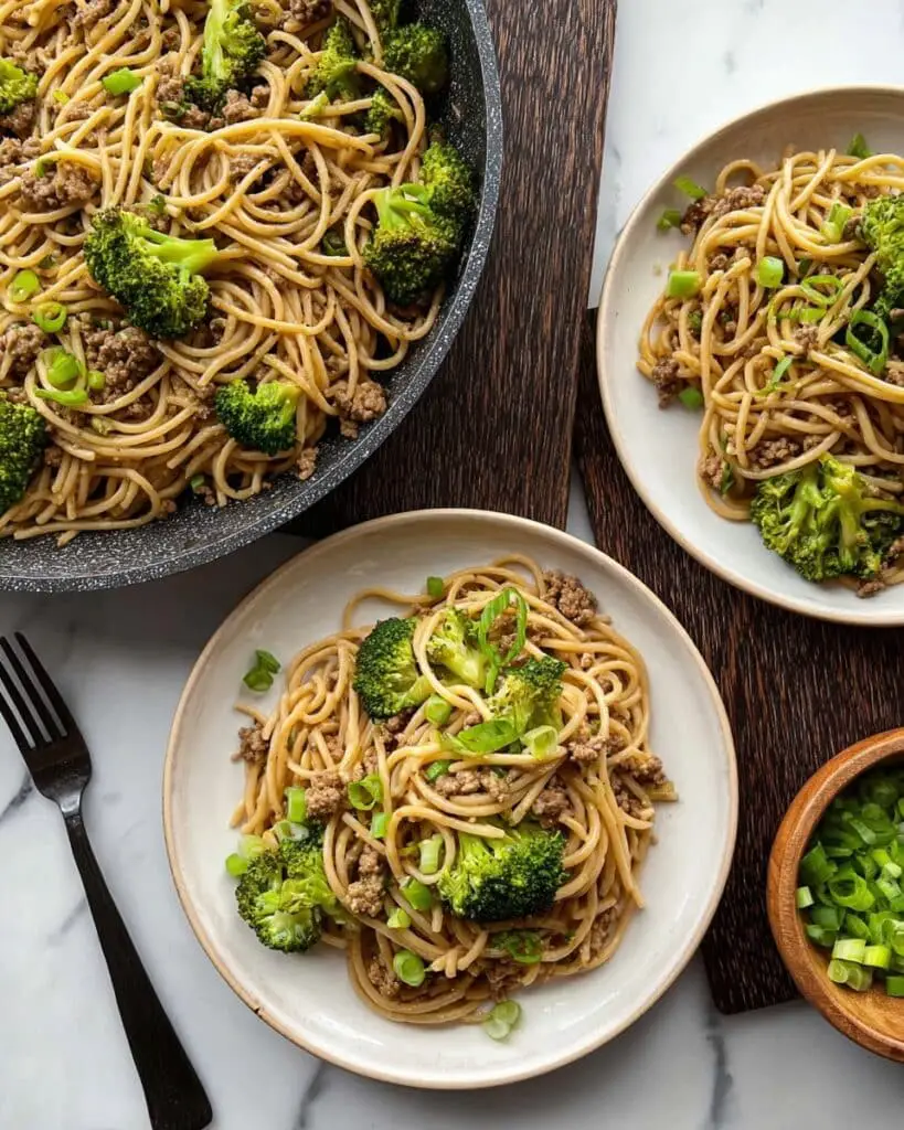 Garlic Noodles with Beef and Broccoli Recipe