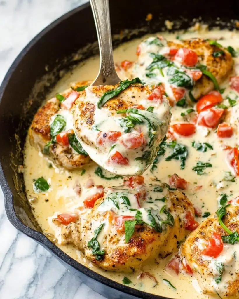 Creamy Tomato Basil Chicken Recipe