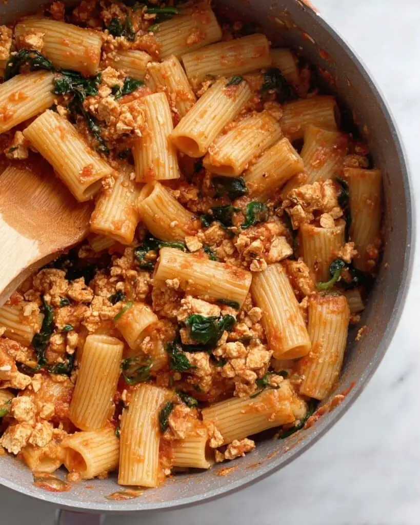 Tofu Tomato Pasta with Vegetables Recipe
