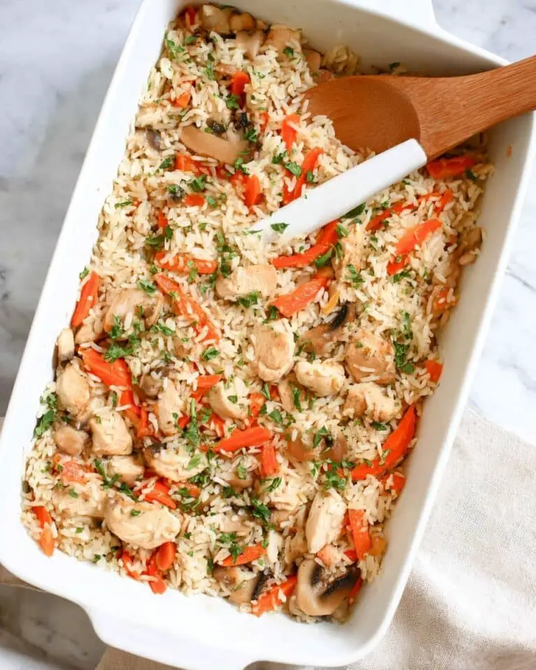 Baked Chicken and Rice Casserole (Rice Pilaf) Recipe