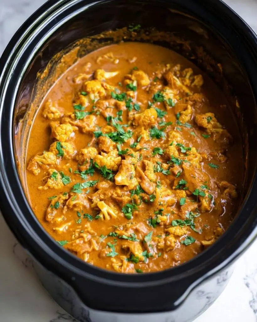Slow Cooker Butter Chicken with Cauliflower and Coconut Milk Recipe