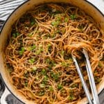 Fragrant Garlic Scallion Noodles with Ground Chicken Recipe
