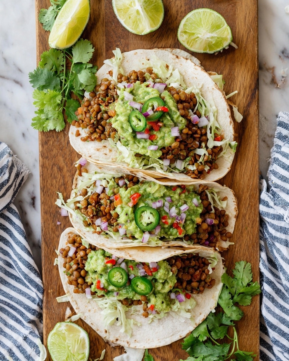 Spicy Lentil Tacos with Avocado Salsa Recipe