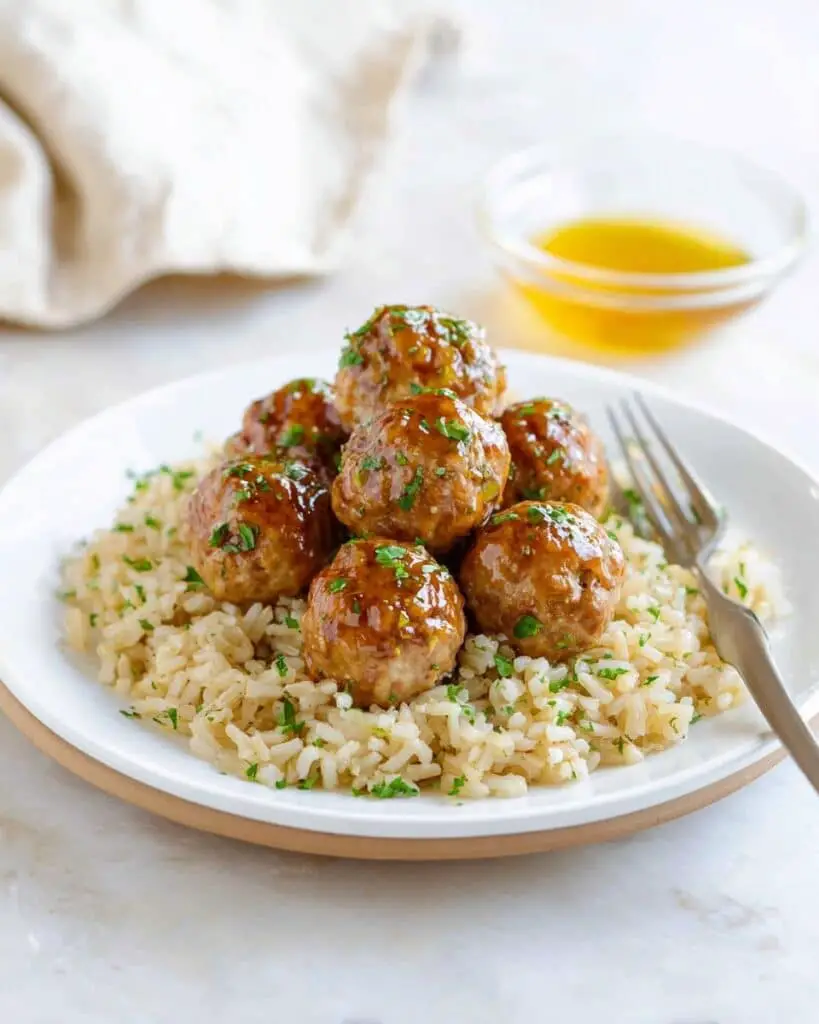 Honey Garlic Turkey Meatballs Recipe