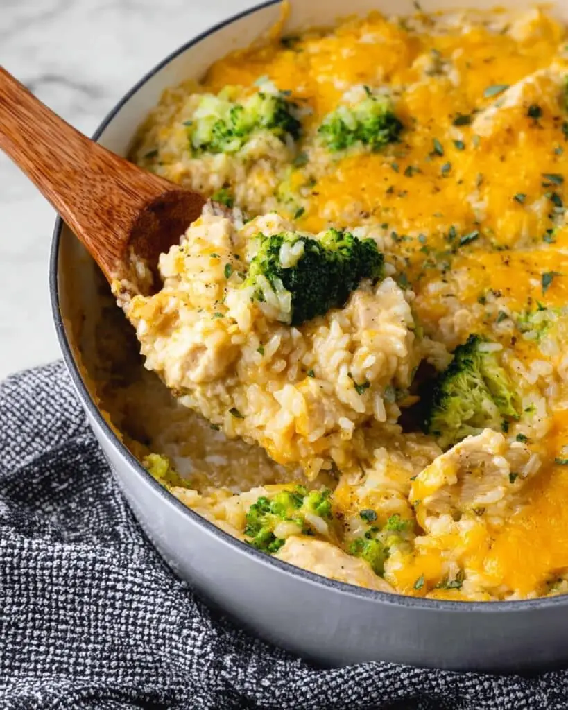 Cheesy Broccoli Chicken and Rice Casserole Recipe