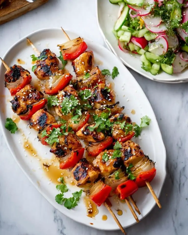Honey Garlic Chicken Skewers Recipe