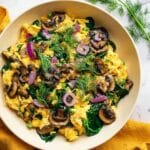 Spinach Mushroom Egg Scramble Recipe