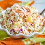 Hawaiian Pineapple Coleslaw without Mayonnaise Recipe