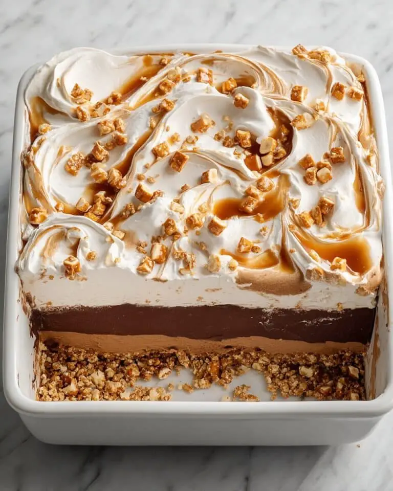 No-Bake Peanut Butter Chocolate Pretzel Pie Recipe