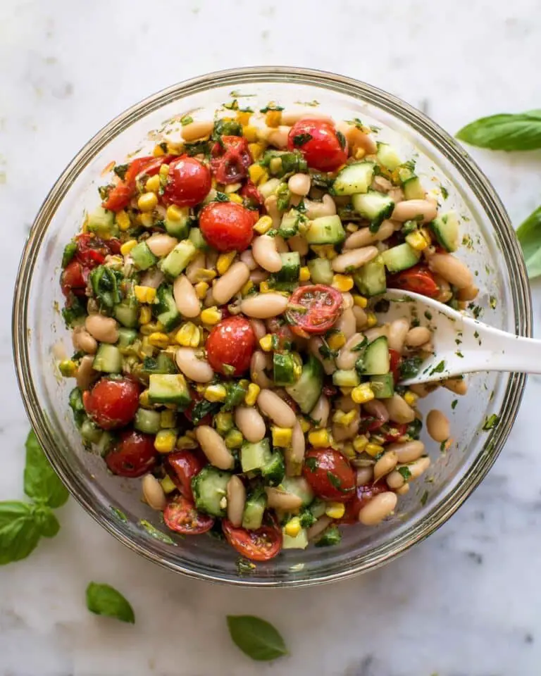 Summer White Bean Salad with Pesto Vinaigrette Recipe